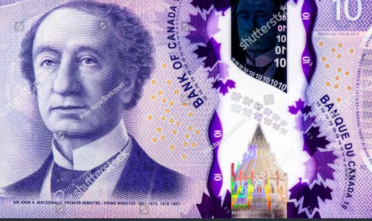 Sir John A. Macdonald - $10 bill, Canada First Prime Minister